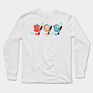 Modern Nail Polish Art Long Sleeve T-Shirt